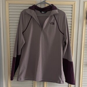 The North Face Two-Tone Pullover in Gray and Dark Purple